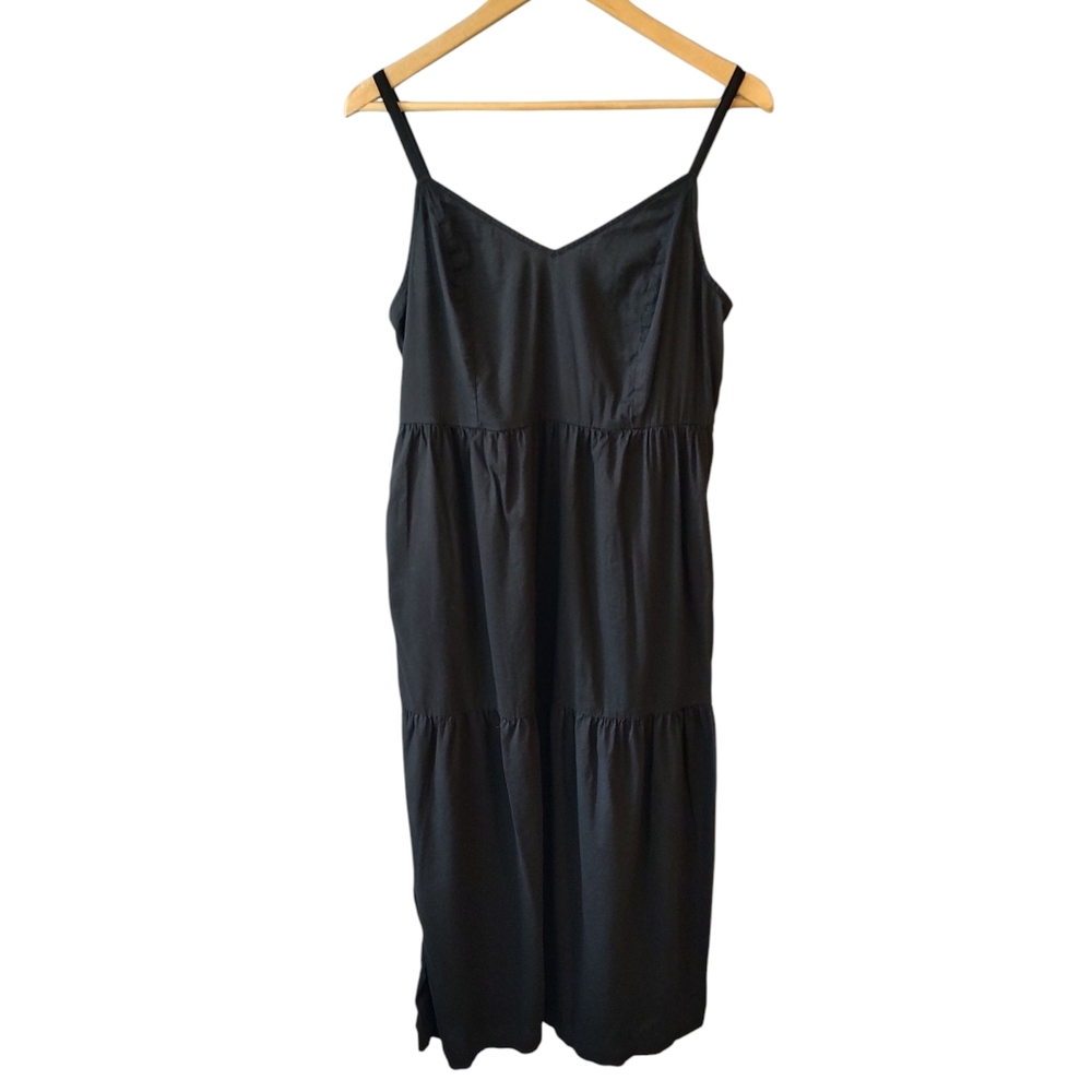 Old Navy Black Cami Maxi Dress Size Medium - Picture 2 of 7